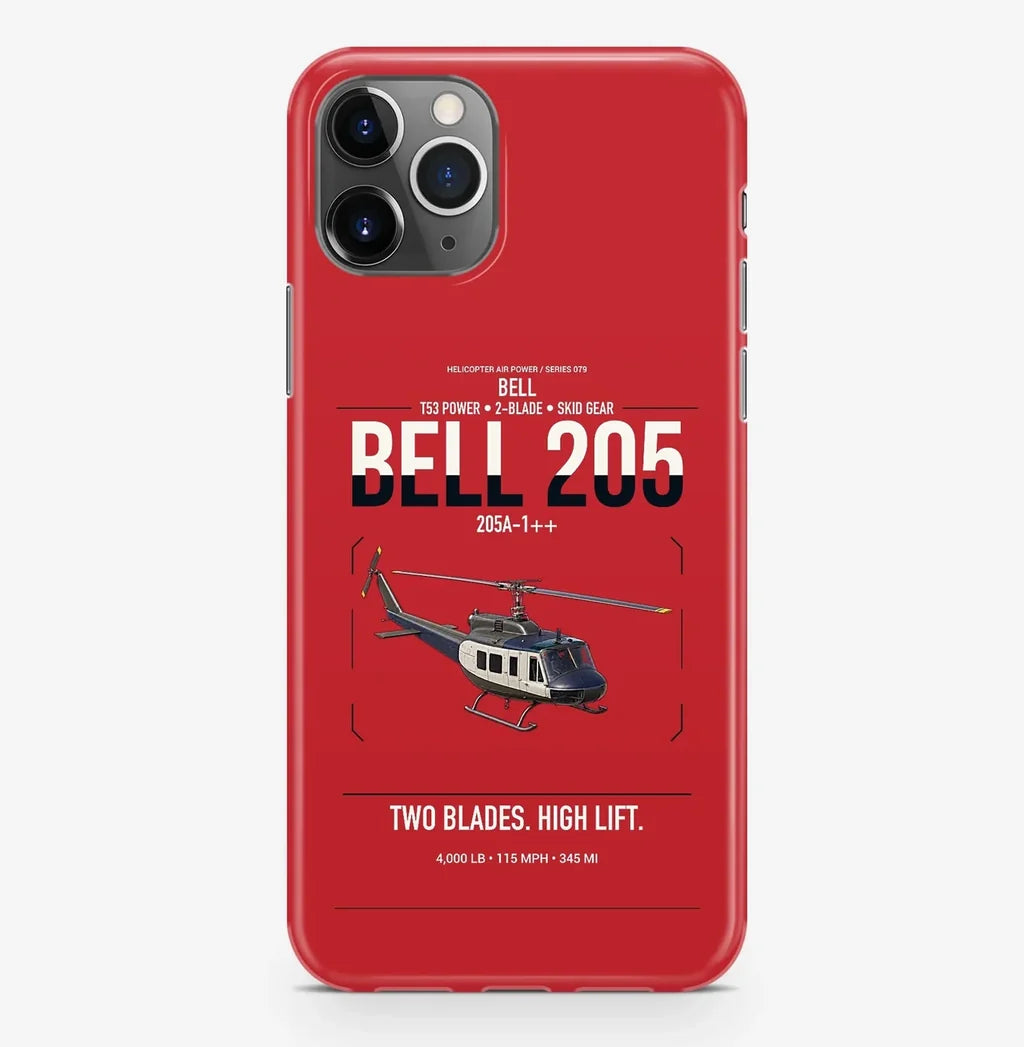 Bell 205A-1++ design on red magsafe iphone case, for iPhone Pro Max