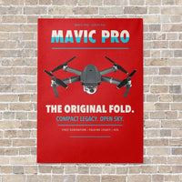 Thumbnail for DJI Mavic Pro vertical canvas print - no frame - red background