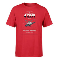 Thumbnail for Bell 412EPI design on red t-shirt, single-side print