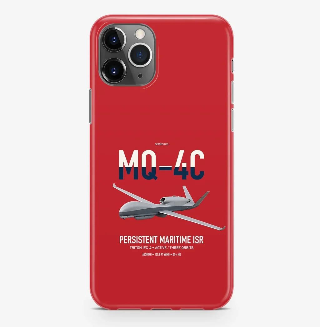 MQ-4C Triton IFC-4 design on red magsafe iphone case, for iPhone Pro Max
