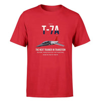 Thumbnail for T-7A Red Hawk design on red double-side t-shirt, single-side print