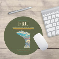 Thumbnail for Manas International Airport (FRU) design on green army round mouse pad
