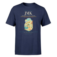 Thumbnail for Mykonos Island Airport (JMK) T-Shirt single-side front print in Navy Blue | mykonos-island-airport-jmk-double-side-t-shirt