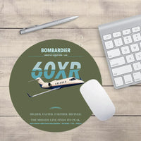 Thumbnail for Bombardier Learjet 60XR design on green army round mouse pad