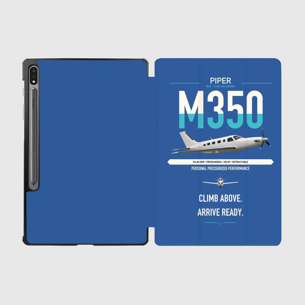 Piper M350 design on blue samsung tablet tablet case