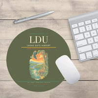 Thumbnail for Lahad Datu Airport (LDU) design on green army round mouse pad