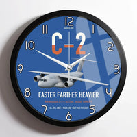 Thumbnail for Kawasaki C-2 design on blue framed wall clock