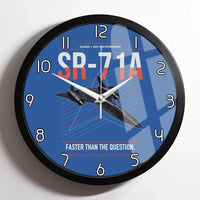 Thumbnail for SR-71A Blackbird design on blue framed wall clock