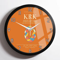 Thumbnail for Krakow John Paul II International Airport KRK Wall-Clock Framed - Orange