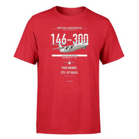 Thumbnail for BAe 146-300 design on red double-side t-shirt, single-side print
