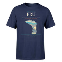 Thumbnail for Manas International Airport (FRU) T-Shirt single-side front print in Navy Blue | manas-international-airport-fru-double-side-t-shirt