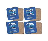 Thumbnail for Airbus C295 MPA/ASW design on blue 4 pieces set coaster