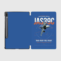 Thumbnail for Saab JAS 39C Gripen design on blue samsung tablet tablet case