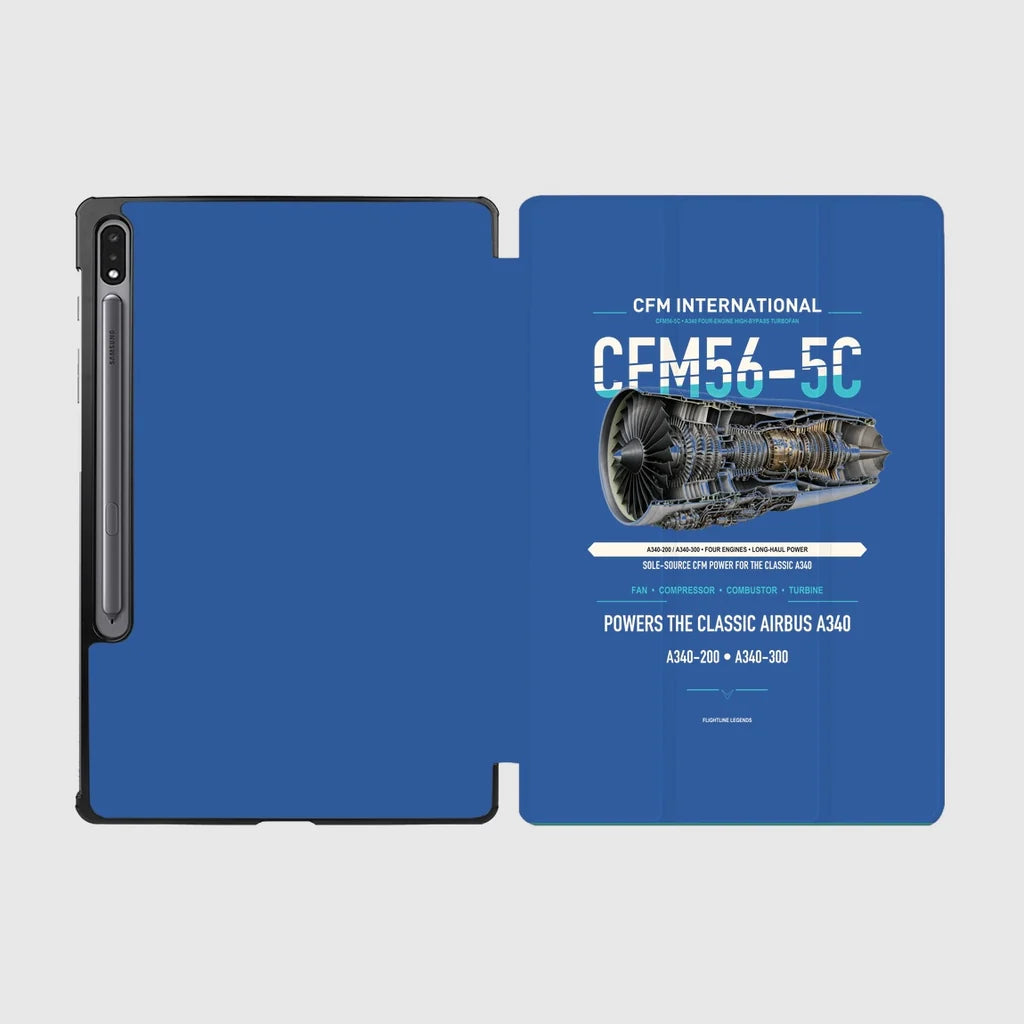 CFM56-5C design on blue samsung tablet tablet case