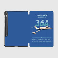 Thumbnail for Bombardier Learjet 36A design on blue samsung tablet tablet case