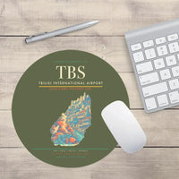 Thumbnail for Tbilisi International Airport (TBS) design on green army round mouse pad