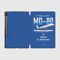 Thumbnail for McDonnell Douglas MD-80 design on blue samsung tablet tablet case