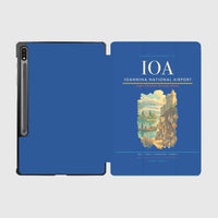 Thumbnail for Ioannina National Airport (IOA) design on blue samsung tablet tablet case