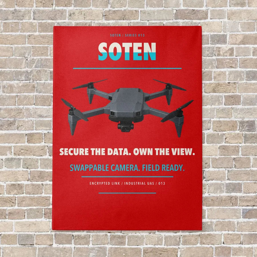 ACSL SOTEN vertical canvas print - no frame - red background