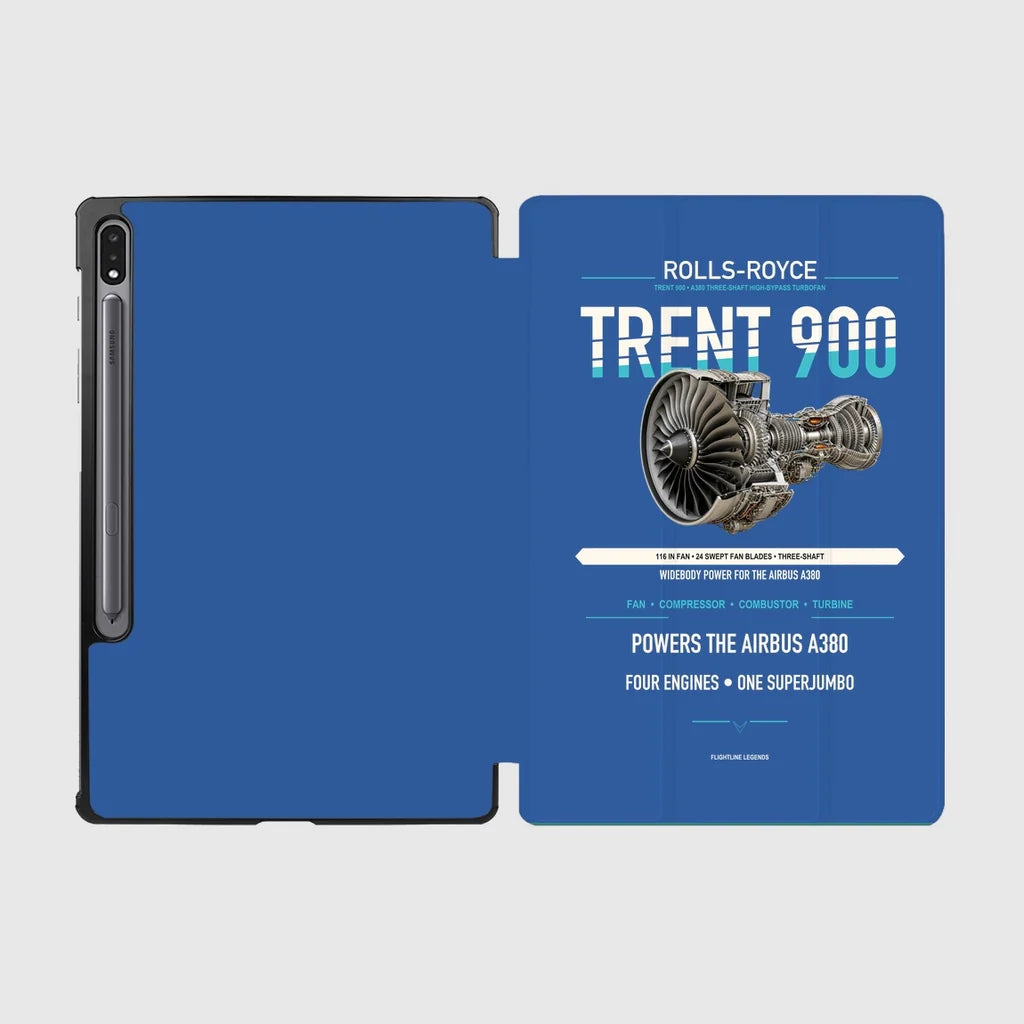 TRENT 900 design on blue samsung tablet tablet case
