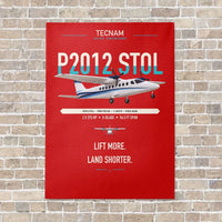 Thumbnail for Tecnam P2012 STOL vertical canvas print - no frame - red background