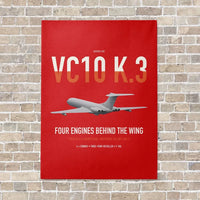 Thumbnail for Vickers VC10 K.3 vertical canvas print - no frame - red background