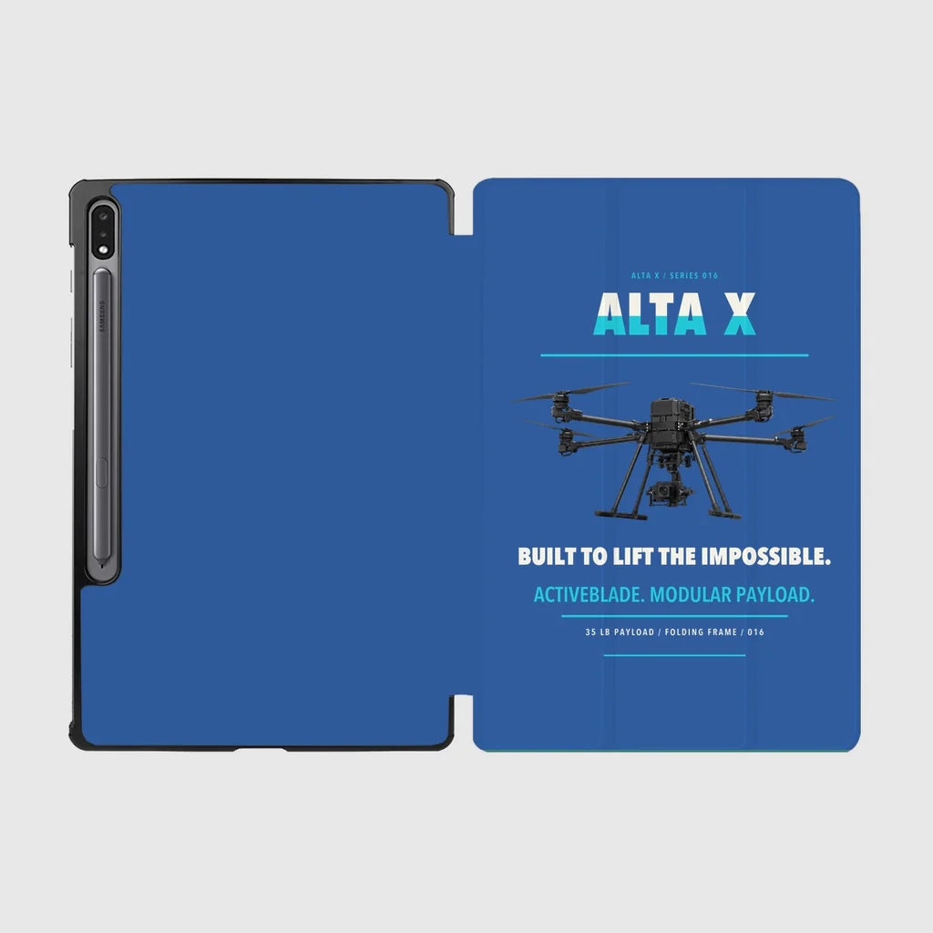 Freefly Alta X design on blue samsung tablet tablet case