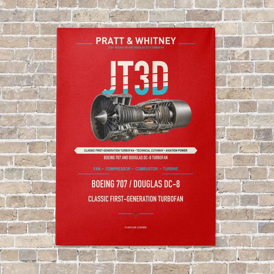 JT3D vertical canvas print - no frame - red background