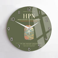 Thumbnail for Westchester County Airport HPN Wall-Clock No-Frame - Green Army