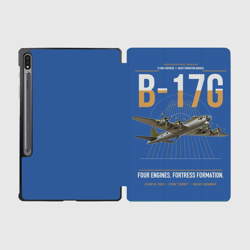 B-17G Flying Fortress design on blue samsung tablet tablet case