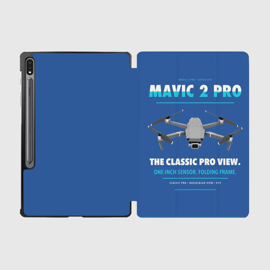 DJI Mavic 2 Pro design on blue samsung tablet tablet case