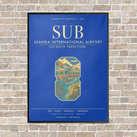Thumbnail for Juanda International Airport Surabaya SUB - Canvas Framed - Blue