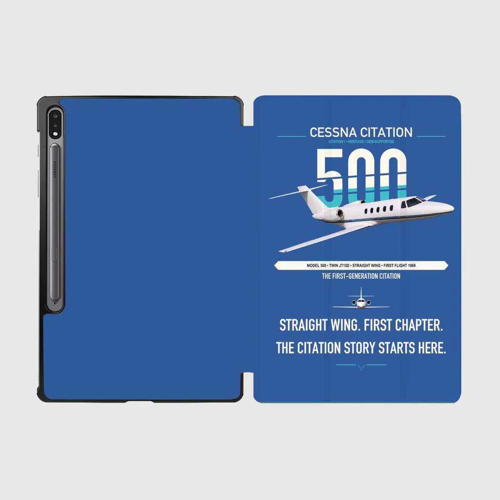 Cessna Citation 500 - Citation I design on blue samsung tablet tablet case