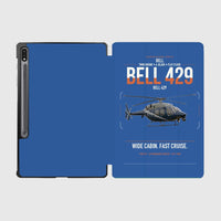 Thumbnail for Bell 429 design on blue samsung tablet tablet case