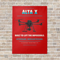 Thumbnail for Freefly Alta X vertical canvas print - no frame - red background