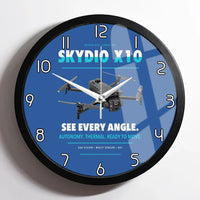 Thumbnail for Skydio X10 design on blue framed wall clock