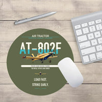 Thumbnail for Air Tractor AT-802F design on green army round mouse pad
