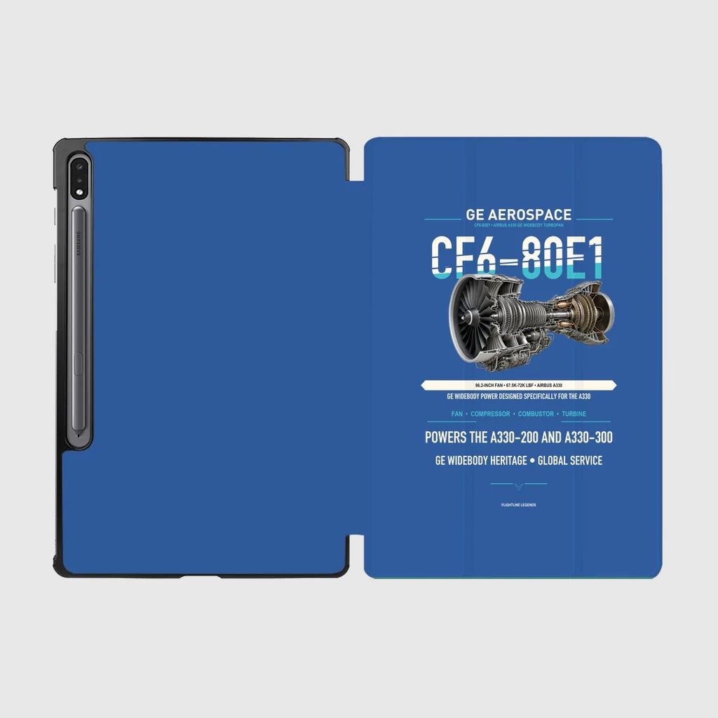CF6-80E1 design on blue samsung tablet tablet case