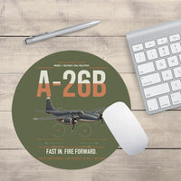 Thumbnail for A-26B Invader design on green army round mouse pad