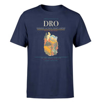 Thumbnail for Durango–La Plata County Airport (DRO) T-Shirt single-side front print in Navy Blue | durangola-plata-county-airport-dro-double-side-t-shirt