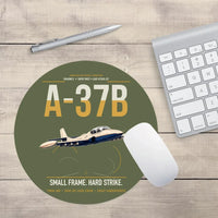Thumbnail for A-37B Dragonfly design on green army round mouse pad