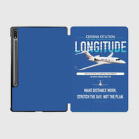 Thumbnail for Cessna Citation Longitude design on blue samsung tablet tablet case