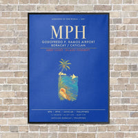 Thumbnail for Godofredo P Ramos Airport Boracay Caticlan MPH - Canvas Framed - Blue