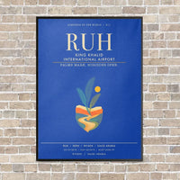 Thumbnail for King Khalid International Airport RUH - Canvas Framed - Blue
