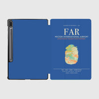 Thumbnail for Hector International Airport (FAR) design on blue samsung tablet tablet case