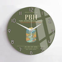 Thumbnail for Paro International Airport PBH Wall-Clock No-Frame - Green Army