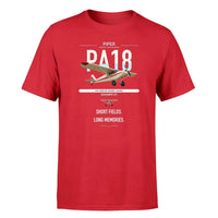 Thumbnail for Piper PA-18 Super Cub design on red t-shirt, single-side print