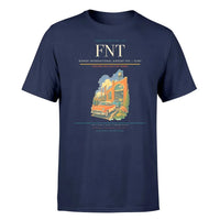 Thumbnail for Bishop International Airport (FNT) T-Shirt single-side front print in Navy Blue | bishop-international-airport-fnt-double-side-t-shirt