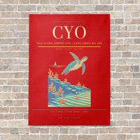 Thumbnail for Vilo Acuña Airport CYO — Cayo Largo del Sur vertical canvas print - no frame - red background