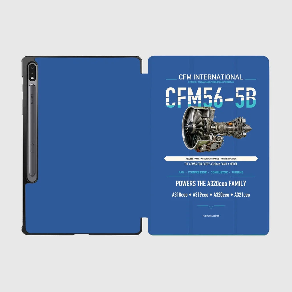 CFM56-5B design on blue samsung tablet tablet case